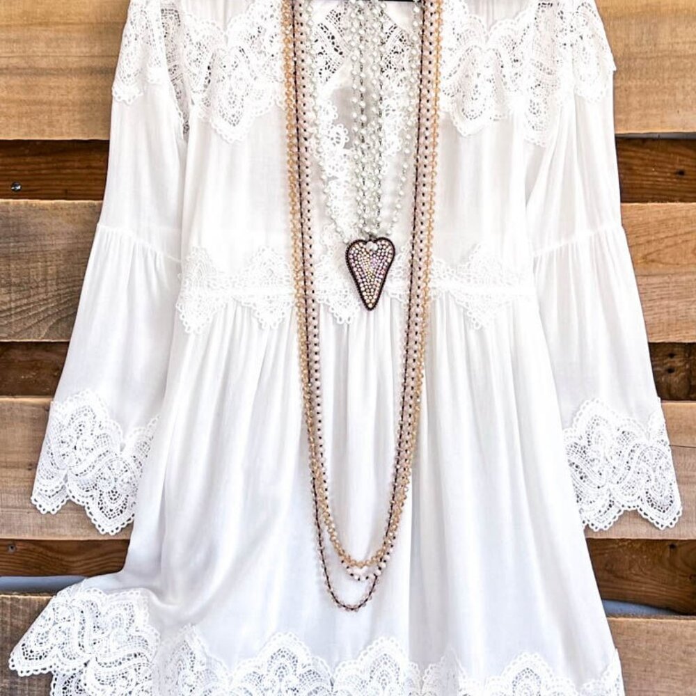 NEW! ANGEL HEART BOHO LACE TUNIC BLOUSE OH MY